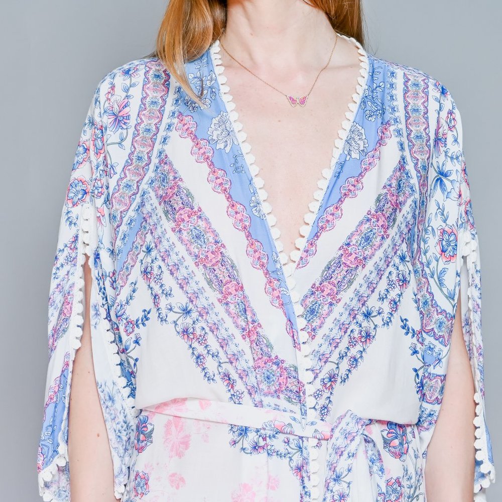 IN BLOOM By Jonquil Floral Print Midi Robe NWT - Picture 2 of 6